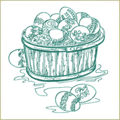 Easter Eggs Basket Embroidery Design